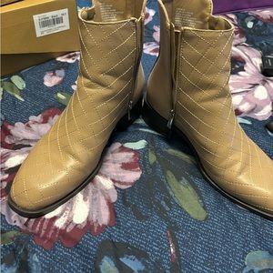 Just fab tan colored ankle booties.